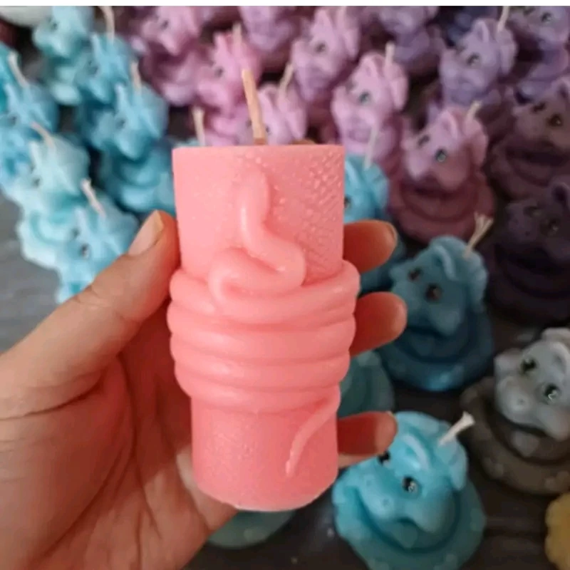 شمع استوانه مار 10 سانت